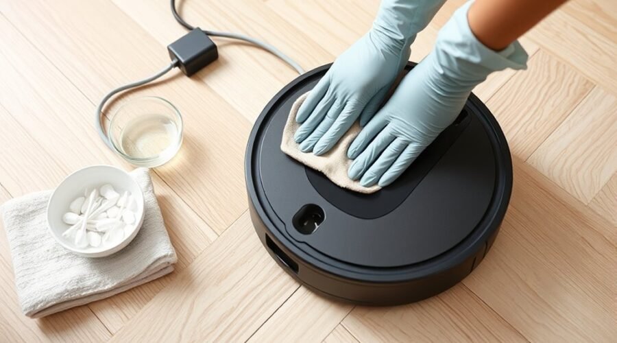 safely clean vacuum dock