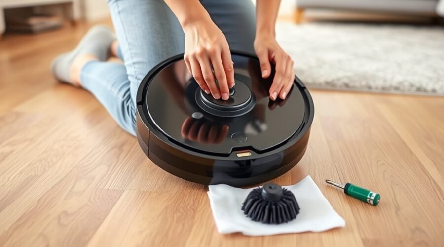 safely replace robot vacuum brush