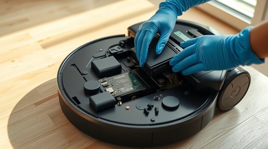 safely replace vacuum battery