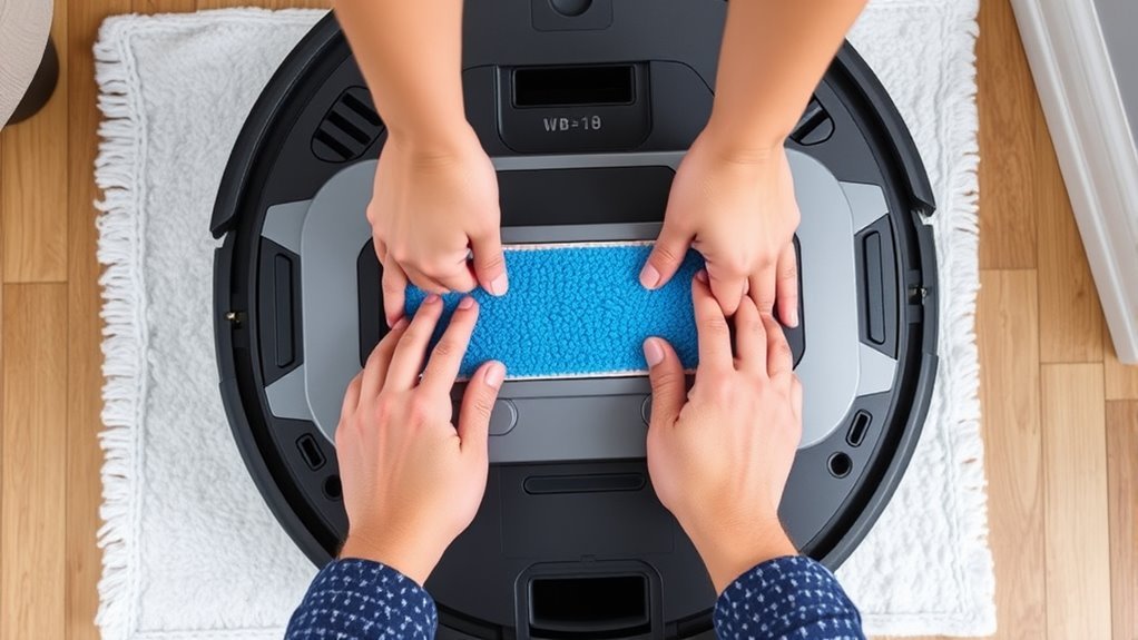 secure mop pad locking
