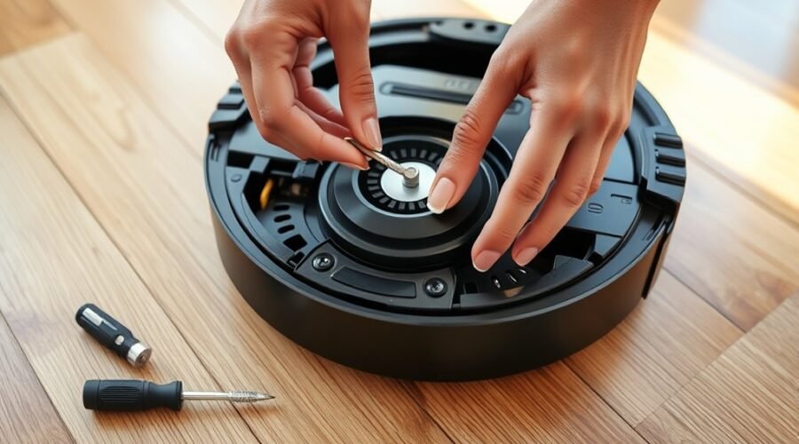 secure robot vacuum brush