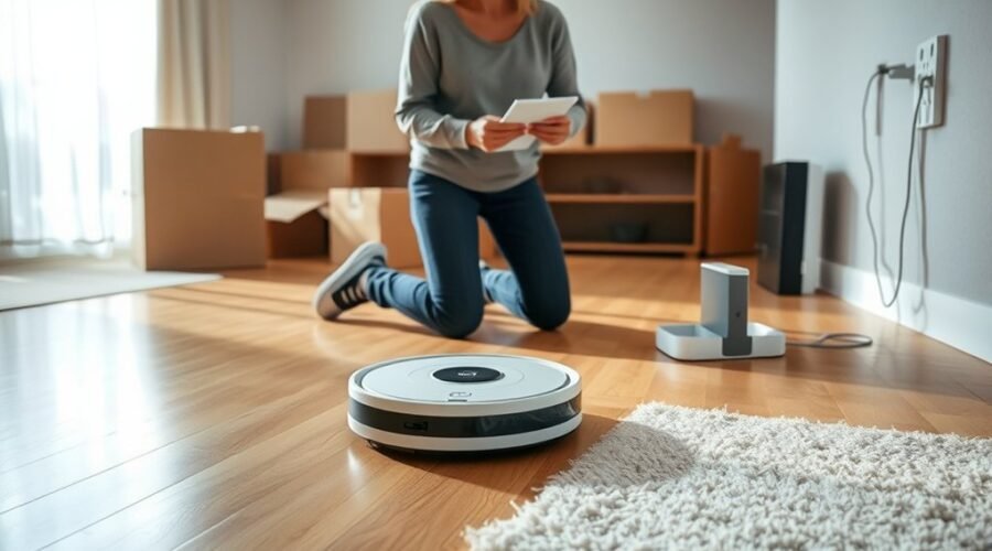 setting up robot vacuum