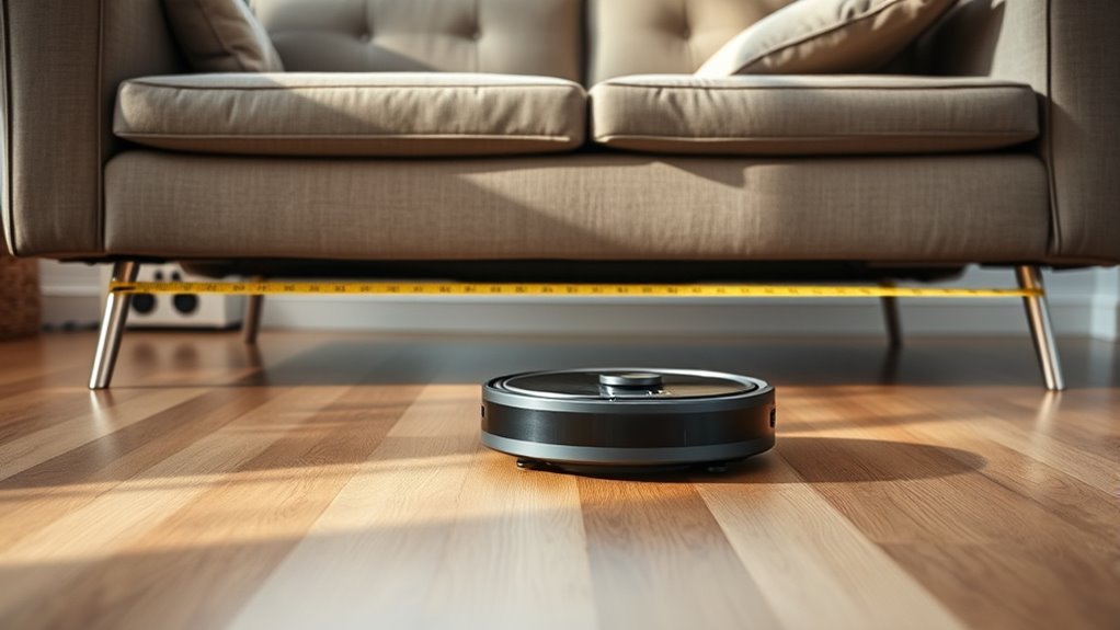 sofa clearance for roomba