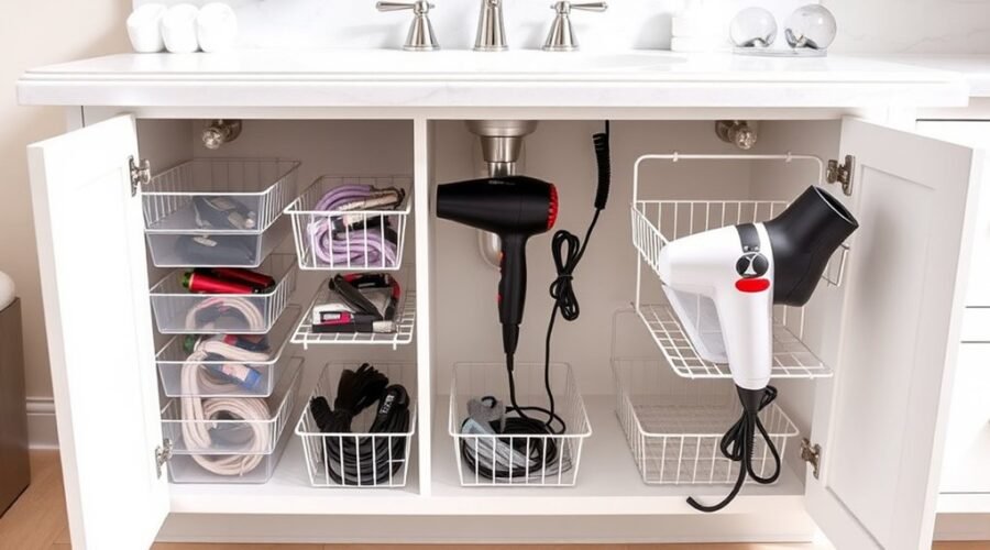 tidy hair tools organization