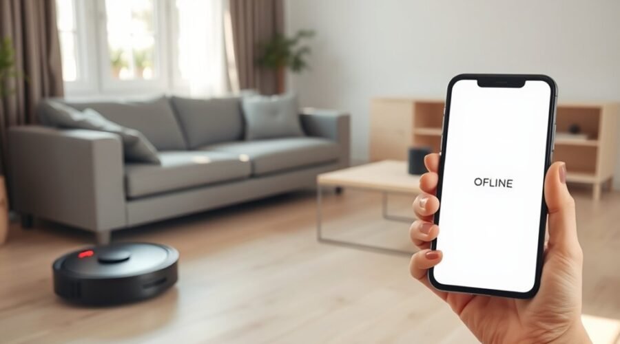 troubleshoot robot vacuum connection