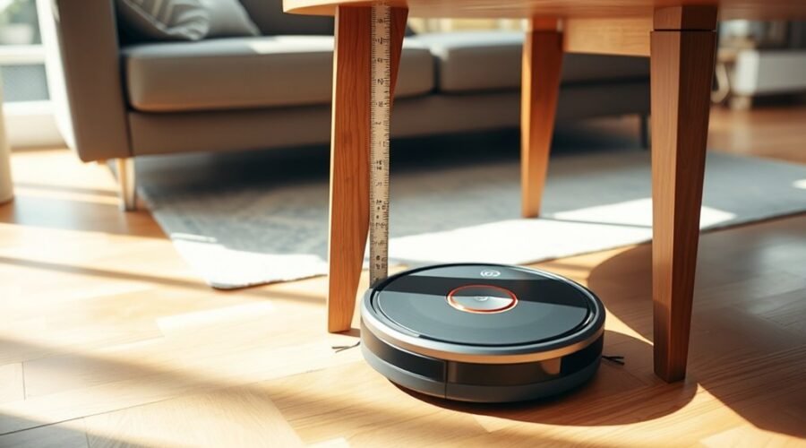 vacuum access furniture measurement