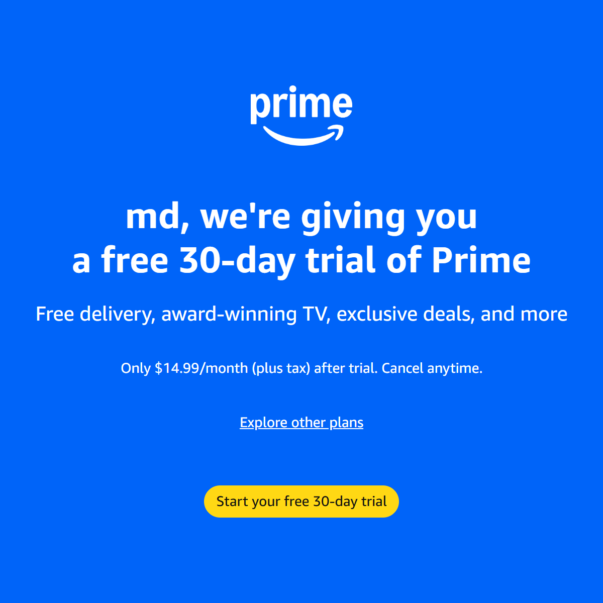 Amazon Prime Membership
